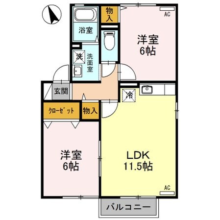 愛花夢　５号館の物件間取画像